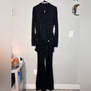 Fashion Nova Black Long Sleeve Jumpsuit